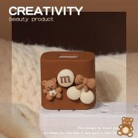 20W硅咖D 白M樱桃咖小熊 保护套 萌趣可爱 苹果13数据线保护套~11手机20w充电器头12壳ipad2021咬