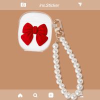 ikf find pro(不含耳机) 红色蝴蝶结+珍珠手链 适用 find pro无线蓝牙耳机保护套硅胶盒findpro