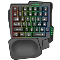 单手键盘[静音发光] 静音无声青轴机械键盘手机电脑通用吃鸡专用键盘单手数字USB键盘