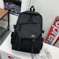 黑色小号单包[升级版防水加固] 潮牌书包男大容量日系简约轻便旅行背包ins大学生高中生双肩包女