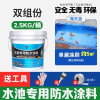 蓝色[耐长期泡水/暴晒] 2.5KG[两遍约2平方]送工具 JS防水涂料鱼池水池游泳池专用卫生间防水材料蓄水池家用防水漆