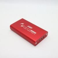 MSATA铝合金带USB线[红色] 高速usb3.0 移动硬盘盒MSATA TO USB3.0 SSD固态硬盘盒铝合金外