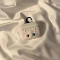 1/2代耳机套 纯色 赵露思同款皮质猫airpods1/2代耳机套苹果无线蓝牙耳机三代女3软