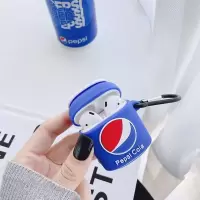 百事可乐+挂钩 Airpods1/2代 百事可乐AirpodsPro保护套苹果3代无线蓝牙耳机套Airpods2保护壳