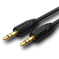 黑色 0.5米 aux音频线3.5mm公对公aus对录音箱线车载用喇叭线手机接汽车两双头耳机插头手机汽车音响连接线