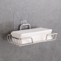 不锈钢本色1个装 免打孔不锈钢肥皂盒轻奢卫生间香皂架浴室壁挂式沥水肥皂架子家用