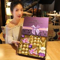 48格 紫此一生 38三八妇女节礼物送女友老婆天使之翼创意实用玫瑰花香皂花礼盒装