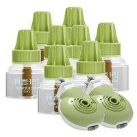 电热蚊香液8瓶+2加热器 电热蚊香液无味婴儿孕妇补充灭蚊器插电驱蚊家用儿童专用室内