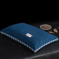 麻绒面料深蓝 35*55CM一只 荞麦枕头枕芯枕套一只茶叶香枕长方形一对荞麦皮荞麦壳苦荞壳助眠