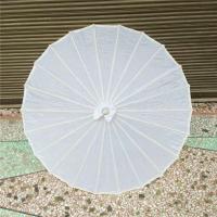 纯白(竹竿无配饰) 直径82 古风汉服工艺伞流苏加花瓣82cm超大号防雨防晒舞蹈走秀摄影吊顶伞