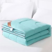 蝴蝶压花-浅蓝 150x200cm(3斤夏凉被) 加厚被子桑丝棉被空调被春秋被单双人宿舍保暖冬被芯夏凉被可水洗