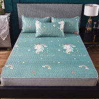 优家+乳胶席[彩虹海马]床垫款 0.9*2.0米凉席+枕套一只 夏季乳胶凉席两三件套床笠款冰丝席0.9米1.5米1.8米