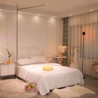 圆顶款[专用支架]不含蚊帐 120x200cm床 圆顶蚊帐双层布帘遮光床幔吊顶圆形防尘顶公主风落地蚊帐单人宿舍