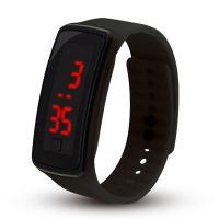 led手环表 ins樱花粉镜子手表可爱少女初高中学生个性创意简约LED方形电子表