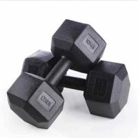 六角哑铃男士健身学生2kg5KG家用10kg包胶练臂女健身器材哑铃一对