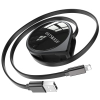 黑色[USB接口]苹果快充/数据传输/伸缩收纳 适用于苹果12数据线手机快充iPhone11伸缩usb便携式专用PD充电