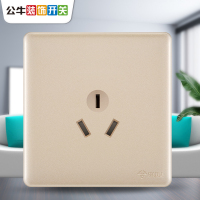 开关插座面板三孔16A大功率86型暗装墙壁空调热水器家用G28金