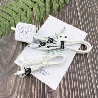 普通套餐 纯白暴力熊 VIVO x21 x20数据线保护X9sp手机充电器贴保护套x7/6/5耳机缠绕线