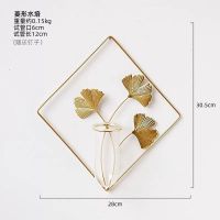 菱形水培(送粘钩+无痕钉) 北欧风壁饰墙上水培花瓶卧室房间布置客厅餐厅墙面墙壁挂件装饰品