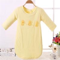 黄色袖 衣长62cm(1-3岁) 婴儿童睡袋防蹬被子秋冬季加厚款睡兜夹棉宝宝睡觉护肚防踢被肚兜
