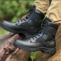 W作战靴春秋款 码号偏大 35 户外春秋高帮作战训靴男超轻夏季减震陆战靴保安防水防滑工装鞋女