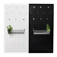 白色 30*100cm(送5个挂钩) 圆孔洞洞板置物架手机配件挂袜子展示架超市饰品五金工具挂墙货架