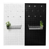 白色 30*100cm(送5个挂钩) 圆孔洞洞板置物架手机配件挂袜子展示架超市饰品五金工具挂墙货架