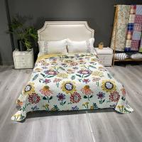 罗芙01 50x70cm绗缝枕套一对 外贸尾单多用途220x240大尺寸床盖夹棉床单床垫褥子绗缝被铺沙发