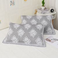 欧灰色 两条装(52*78cm) 枕巾一对装成人枕巾棉吸汗情侣棉枕头巾纱布枕巾高档不掉毛52*78