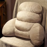 灰色胖胖腰靠 50*45厘米[单独腰靠] 办公室座椅腰靠沙发抱枕靠枕玩偶护腰垫靠背床上靠垫椅子腰枕孕妇