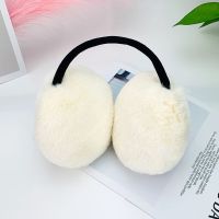 大毛绒白色 耳罩保暖冬天女韩版可爱学生耳捂护耳兔耳耳包折叠兔毛绒冬季耳套