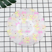 小熊1个 浴帽女 成人沐浴帽 焗油帽儿童防水遮耳帽子蕾丝花边加厚洗澡帽子