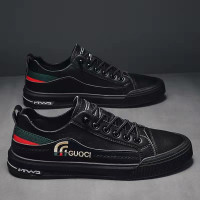 黑色 39 贝克男鞋店2022春夏季男士休闲鞋青春潮流小白鞋低帮平底板鞋皮面