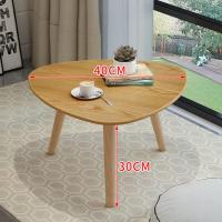 原木色40三角 实木飘窗桌简约阳台地桌卧室床上炕桌茶桌日式书桌矮榻榻米小茶几