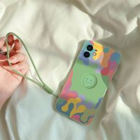 抹茶绿-笑脸sw0016送挂绳 苹果6丨6s 苹果11手机壳12pro max液态硅胶iPhoneX套xs软6/7/8/