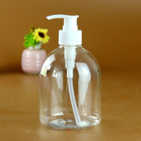 500ml洗手液瓶白1个 500ml毫升透明洗手液瓶 按压式洗手液空瓶子包装瓶PET瓶 乳液瓶