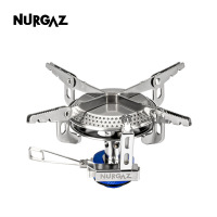 银色 户外一体式可折叠炉具电子打火燃气罐气炉旅游野营轻便不锈钢炉头