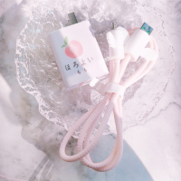 桃子(不含耳机保护) 适用11数据线保护套55w充电器透明壳套GaN氮化镓充电线保护线