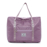 浅紫色[折叠款] 大 大学生开学套拉杆箱上的行李袋初中军训衣服收纳包大号折叠装被子