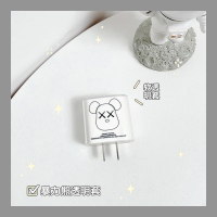 暴力熊充电器透明套 iphone13数据线保护套20w充电器头适用苹果11promax快充12mini手机充电线保护绳防