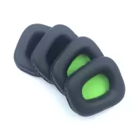 黑色黑网1对(原装品质) 蛋白质皮套 雷蛇Razer Electra 雷霆齿鲸 耳机套 耳套 海棉套耳罩