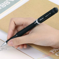 0.7mm黑色5支 0.7mm 水笔磨砂杆商务办公中性笔碳素笔0.7MM黑色签字笔加粗笔划