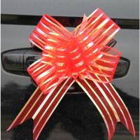 雪纱红色1包 高档拉花蝴蝶结彩带扎带婚庆婚房汽车结婚装饰 特大号雪纱手拉花