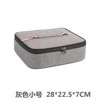 小号灰色 牛津布加厚保温袋子手提式午餐便当包饭盒铝箔学生带饭上班带餐包