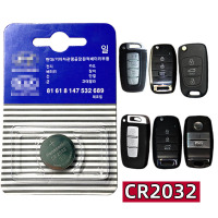 CR2032单粒装*1 原装现代起亚汽车遥控钥匙电池适用ix35 名图 途胜 悦动K5 朗动K3