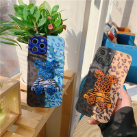 X/Xs 立体 棕色豹纹熊 潮牌联名立体公仔暴力熊8plus苹果x手机壳XS Max/XR/iPhoneX/7p女iph