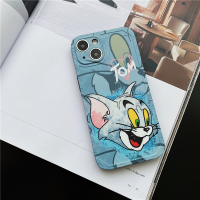 相框 蓝底汤姆猫头像 iPhone13 潮牌情侣猫和老鼠苹果13promax手机壳iPhone12软壳11卡通xsmax