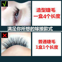 混装日式嫁接睫毛婴儿直毛软亚光自然的蚕丝水貂毛种植浓密假睫毛