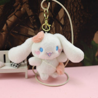 毛毛兔小白粉色包包 可爱大白兔毛绒玩具情侣书包挂件钥匙扣小白兔长耳兔子挂饰公仔女