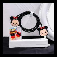 20W透D背影米奇妮TO+53# 米妮套 呆萌可爱 苹果数据线保护套~20W 手机 充电器头11缠绕绳防折断12